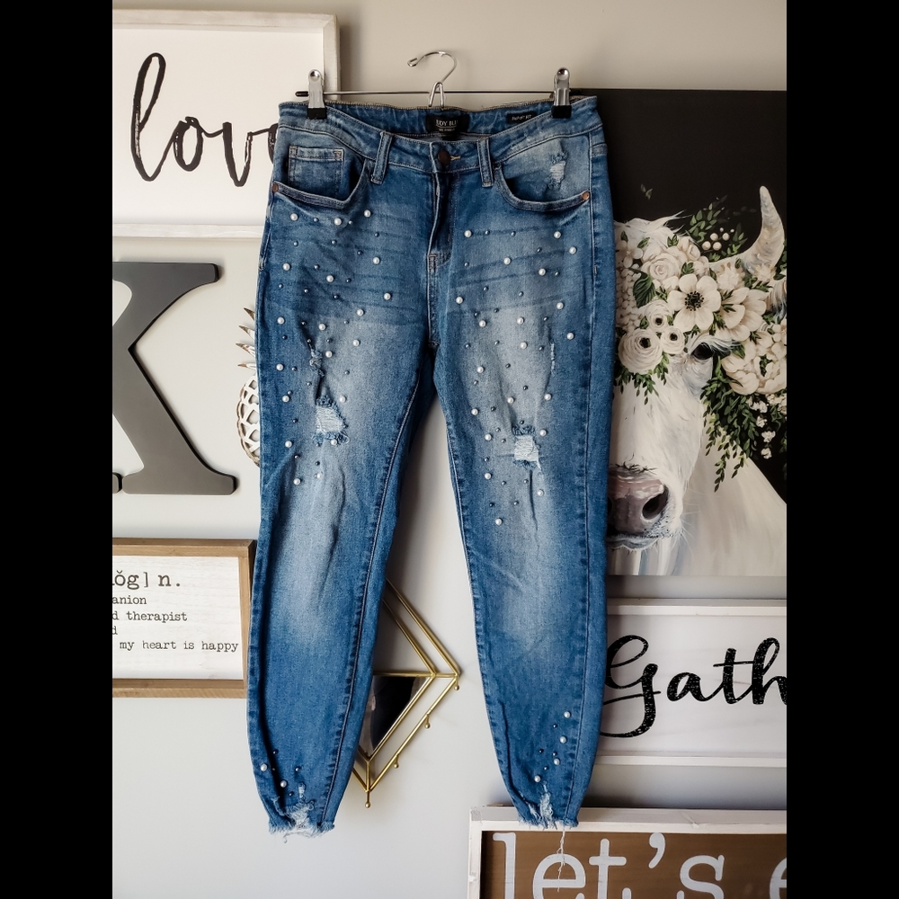 Pearl Studded Skinnies